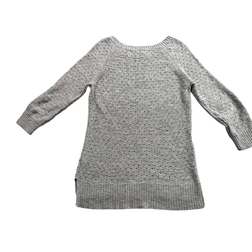 American Eagle Sweater Womens PS Gray Open Knit Beach Goth‎ Grunge Whimsigoth